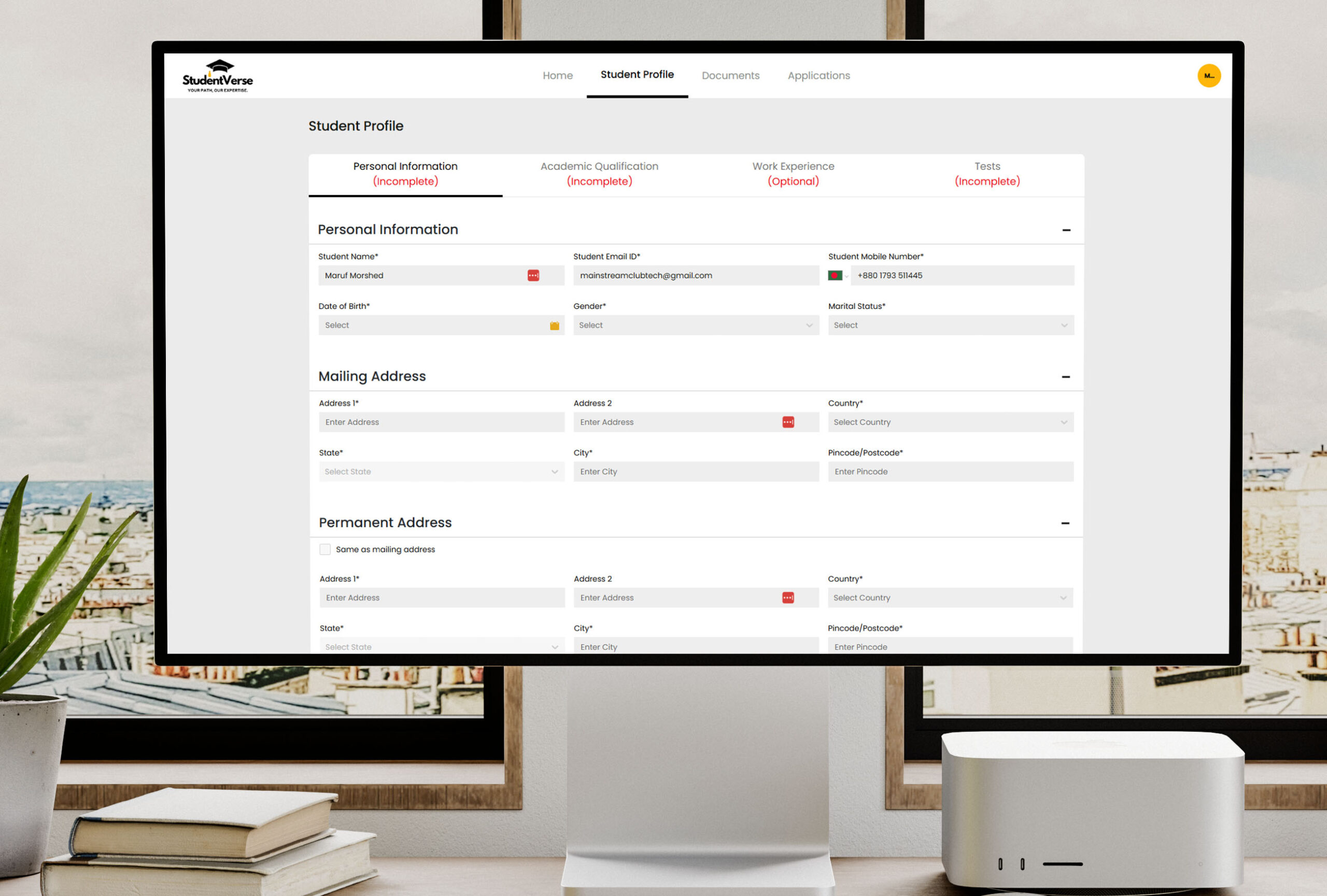 Student Verse. – Student Portal Dashboard