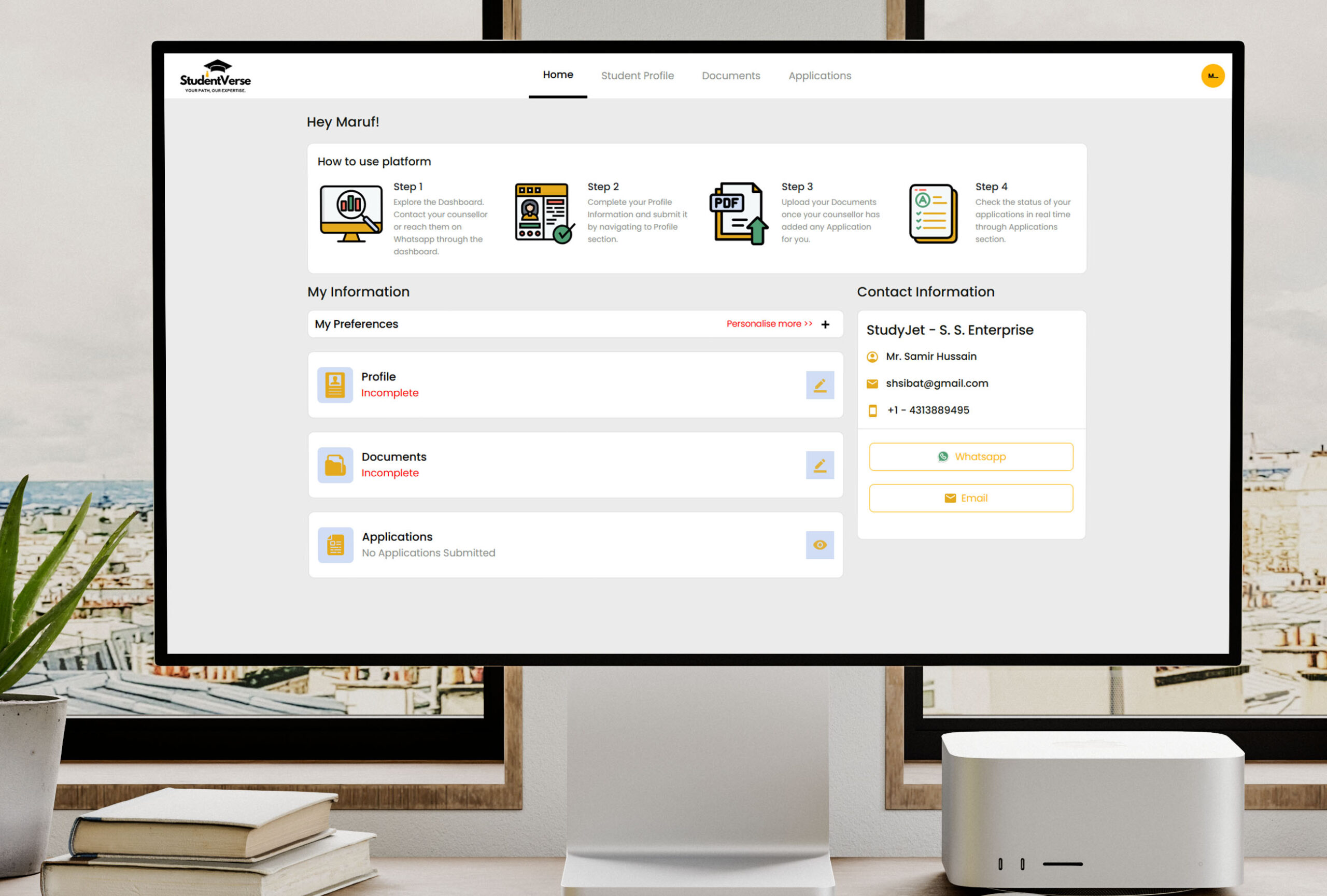 Student Verse. – Student Portal Dashboard